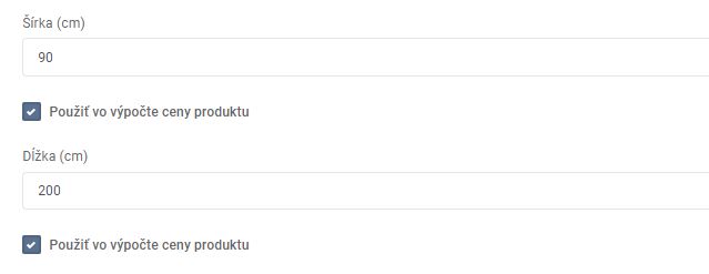 atypické produkty - produkt detail - parametre