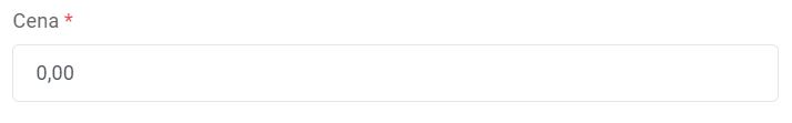 cena nového produktu