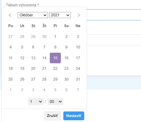 články - úprava článku - dátum vytvorenia