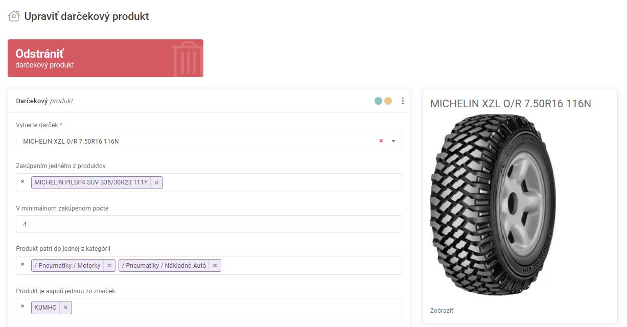 darčekové produkty - úprava