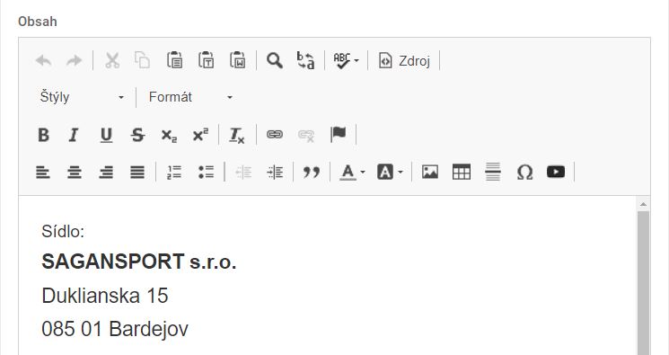 elementy - HTML obsah - obsah