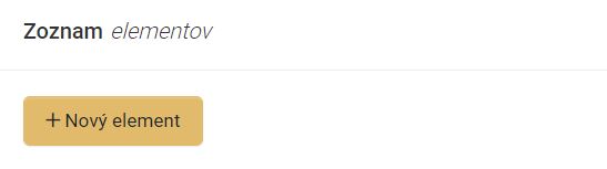 elementy - nový element