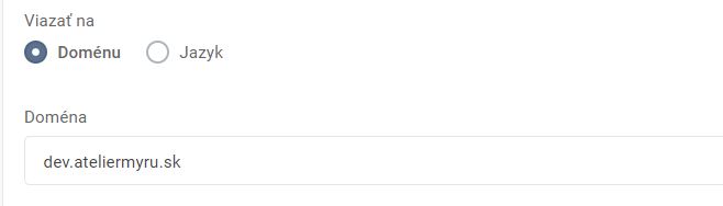 elementy - samostatný banner - viazať element na doménu