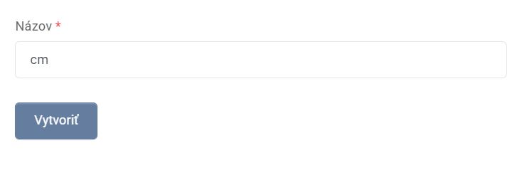 jednotky - vytváranie jednotiek