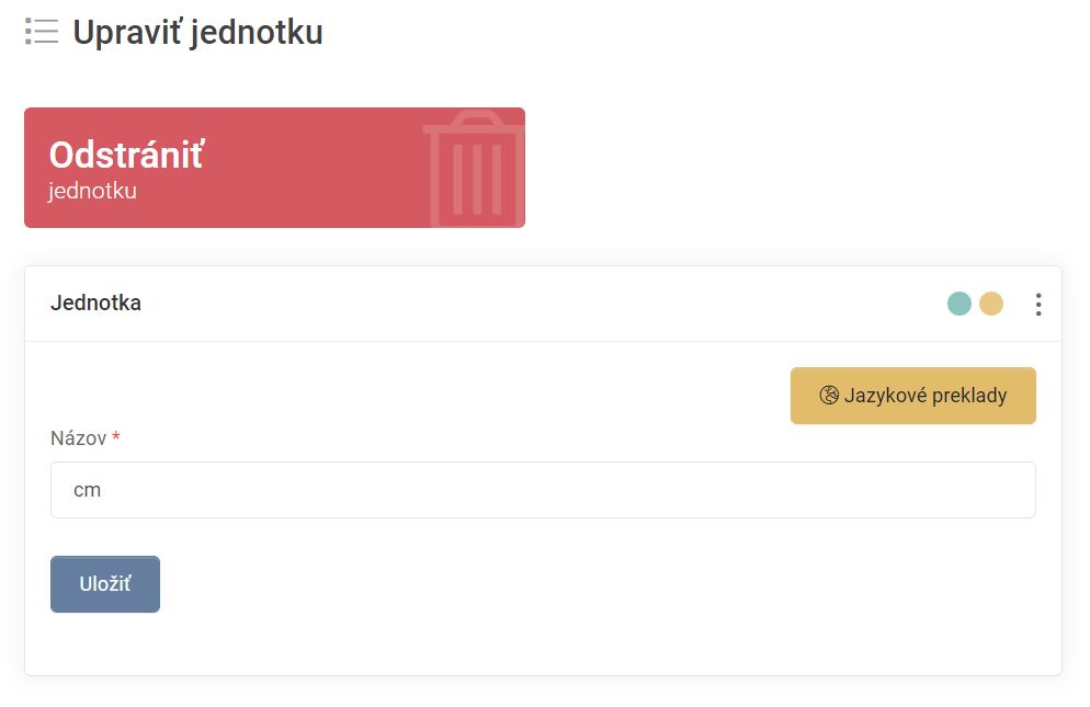 jednotky - úprava jednotiek