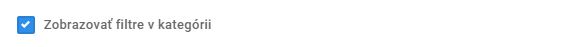 kategórie - zobrazovať filtre v kategórii