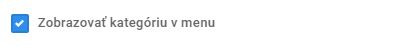kategórie - zobrazovať kategóriu v menu
