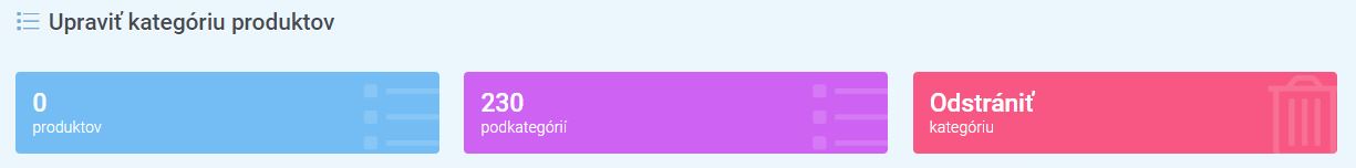 úprava kategórie - hlavička