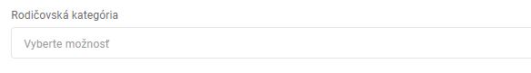 úprava kategórie - rodičovská kategória
