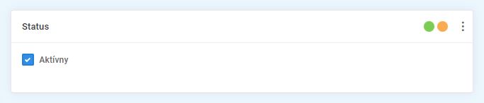 úprava kategórie - status