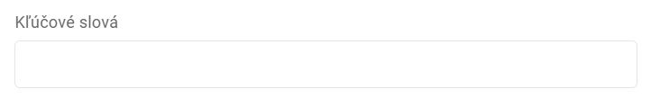 kľúčové slová nového produktu