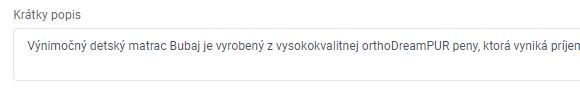 krátky popis produktu