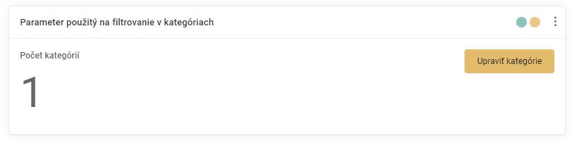 parametre - parameter použitý na filtrovanie v kategóriách