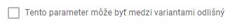 parametre - medzi variantami odlišný