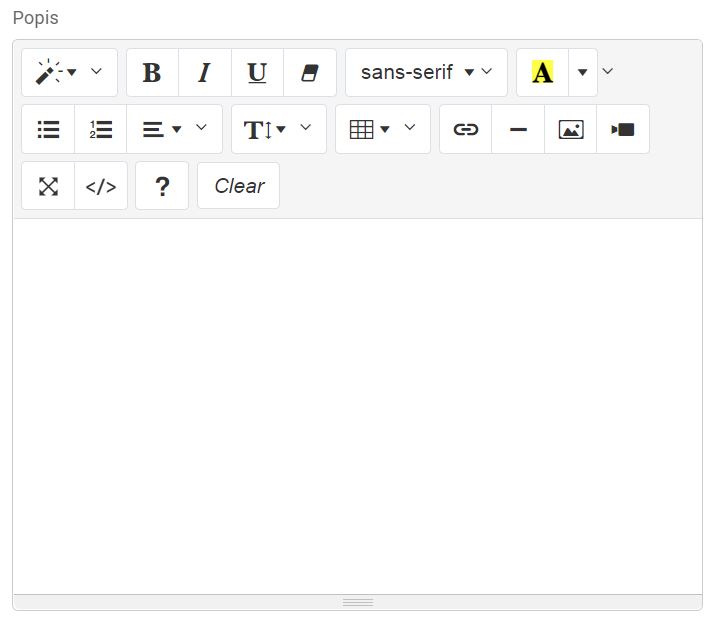 popis nového produktu