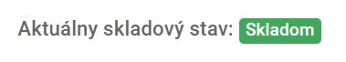 produkt - aktuálny skladový stav - info