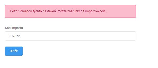 produkt - kód importu