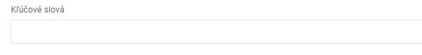 kľúčové slová produktu