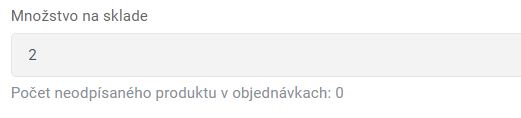 produkt - množstvo na sklade