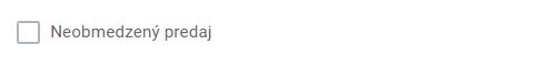 produkt - neobmedzený predaj