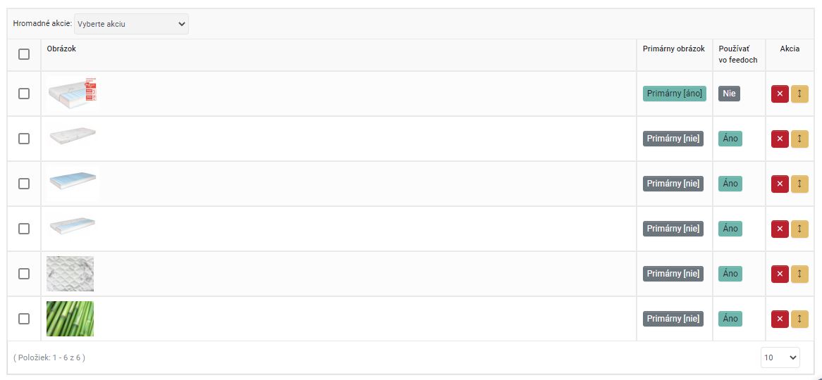 produkt - obrázky - zoznam