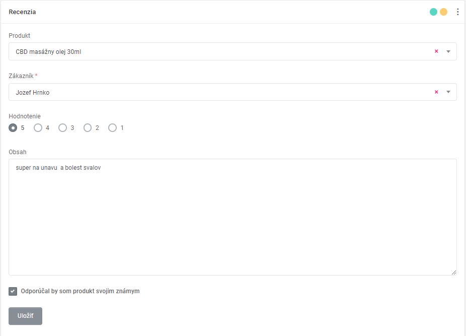 produkt - recenzie