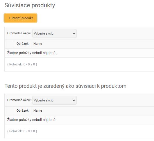 produkt - súvisiaci produkt k produktom