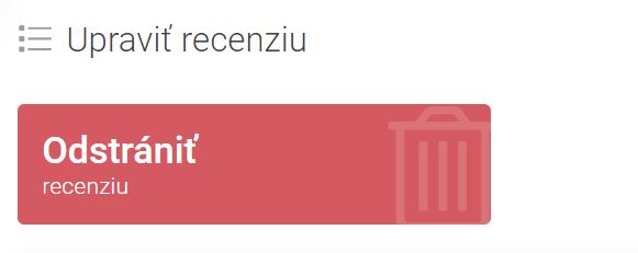 úprava recenzií - odstránenie recenzií