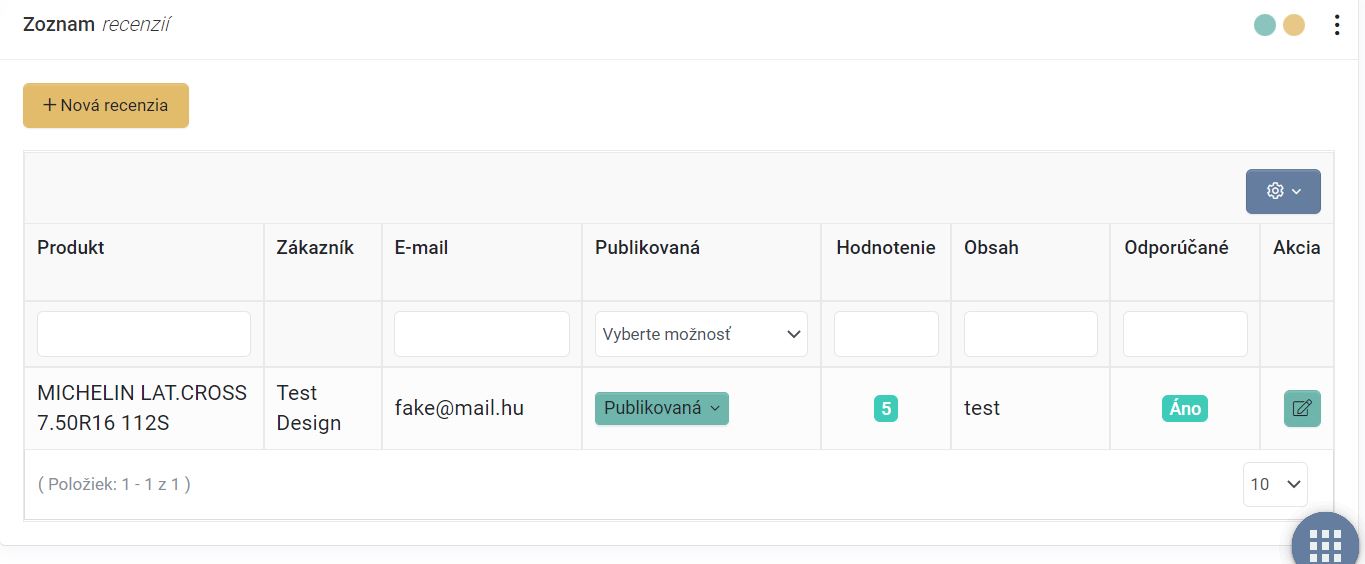 recenzie - zoznam recenzií