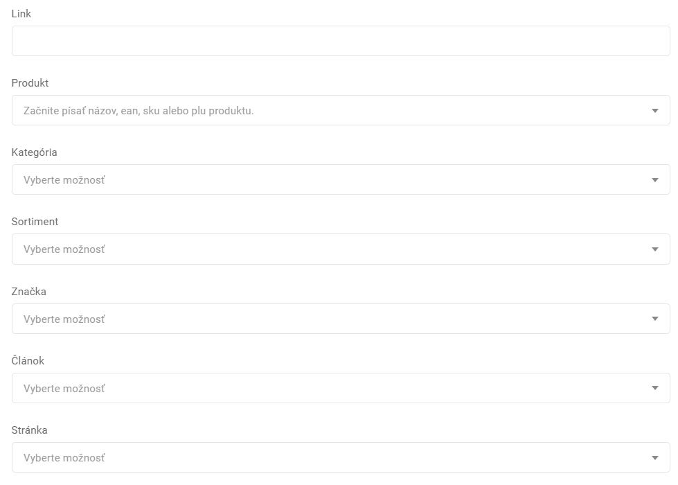 elementy - skupina bannerov - položka - odkaz