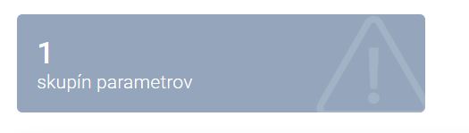 skupiny parametrov - hlavička