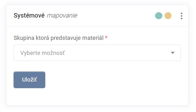 skupiny parametrov - systémové mapovanie