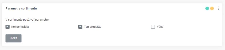 sortimenty - upraviť sortiment