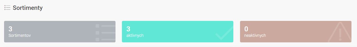 sortimenty - štatistiky