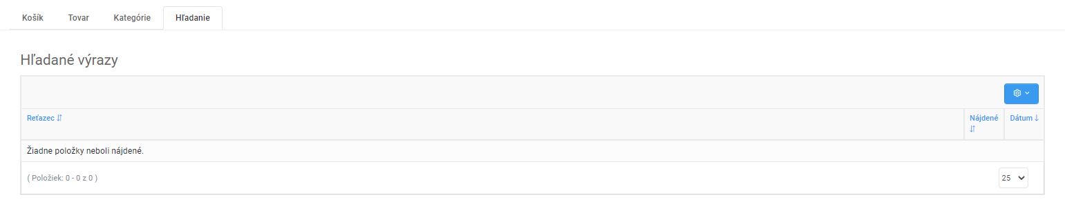 detail a úprava zákazníka - sledovanie - hľadanie